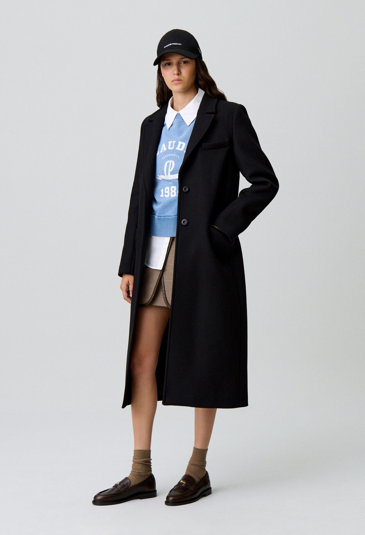 Long straight wool coat Long straight wool coat