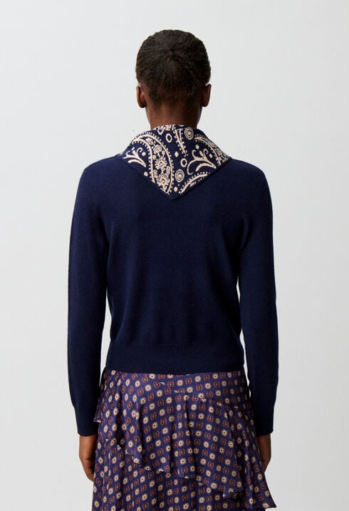 Gold heart jewel knit jumper