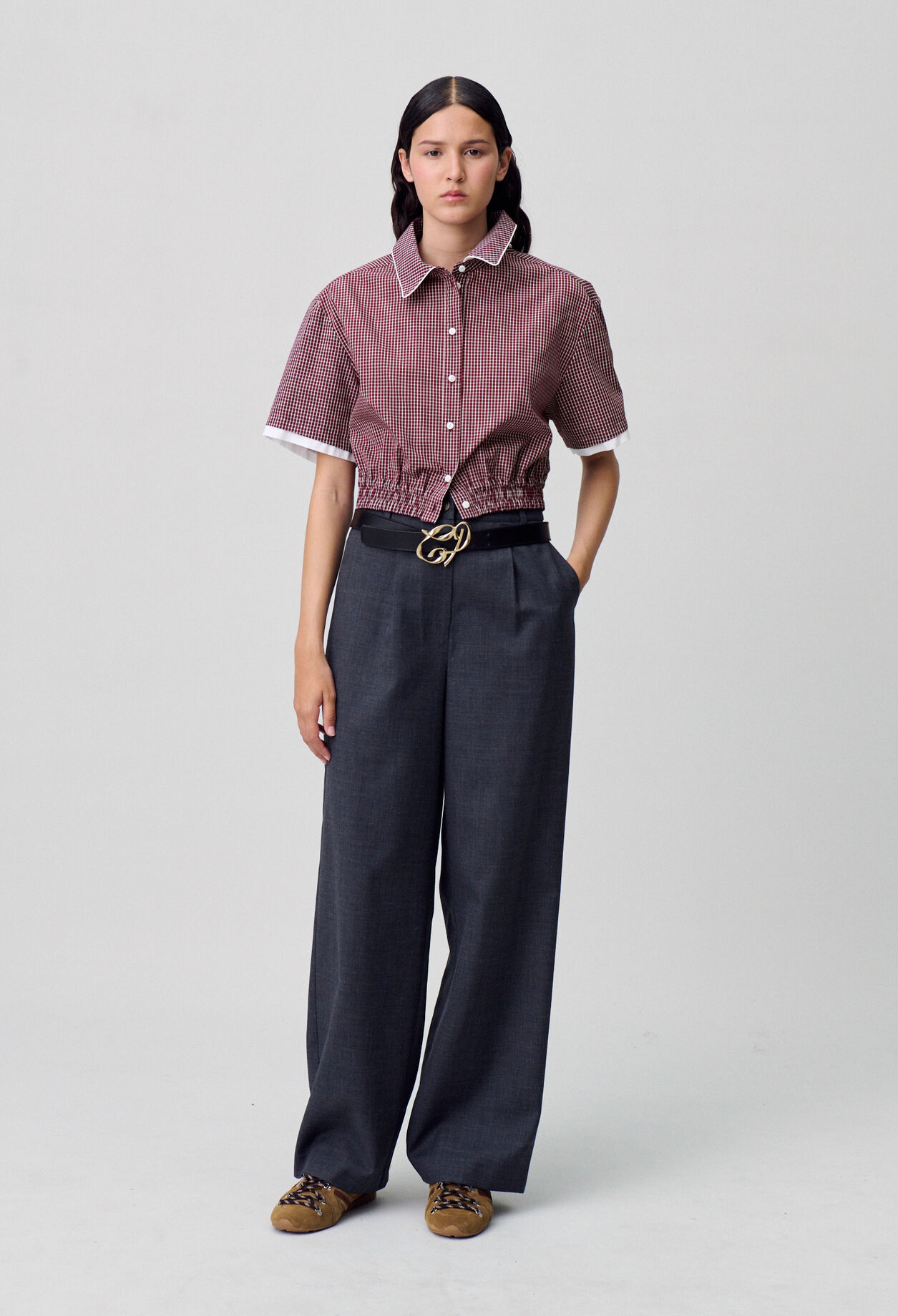 Short checked shirt Short checked shirt