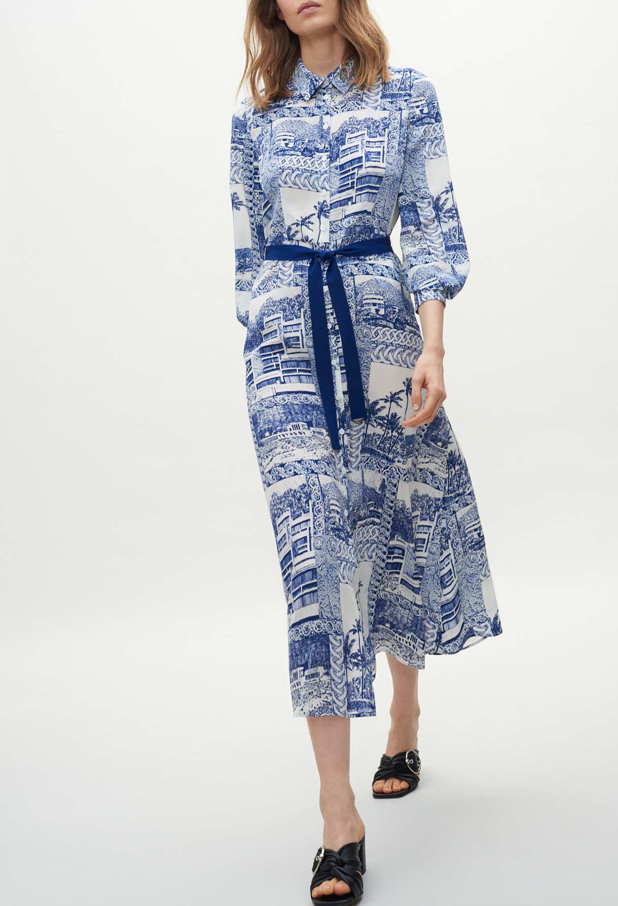 Toile de Jouy maxi dress