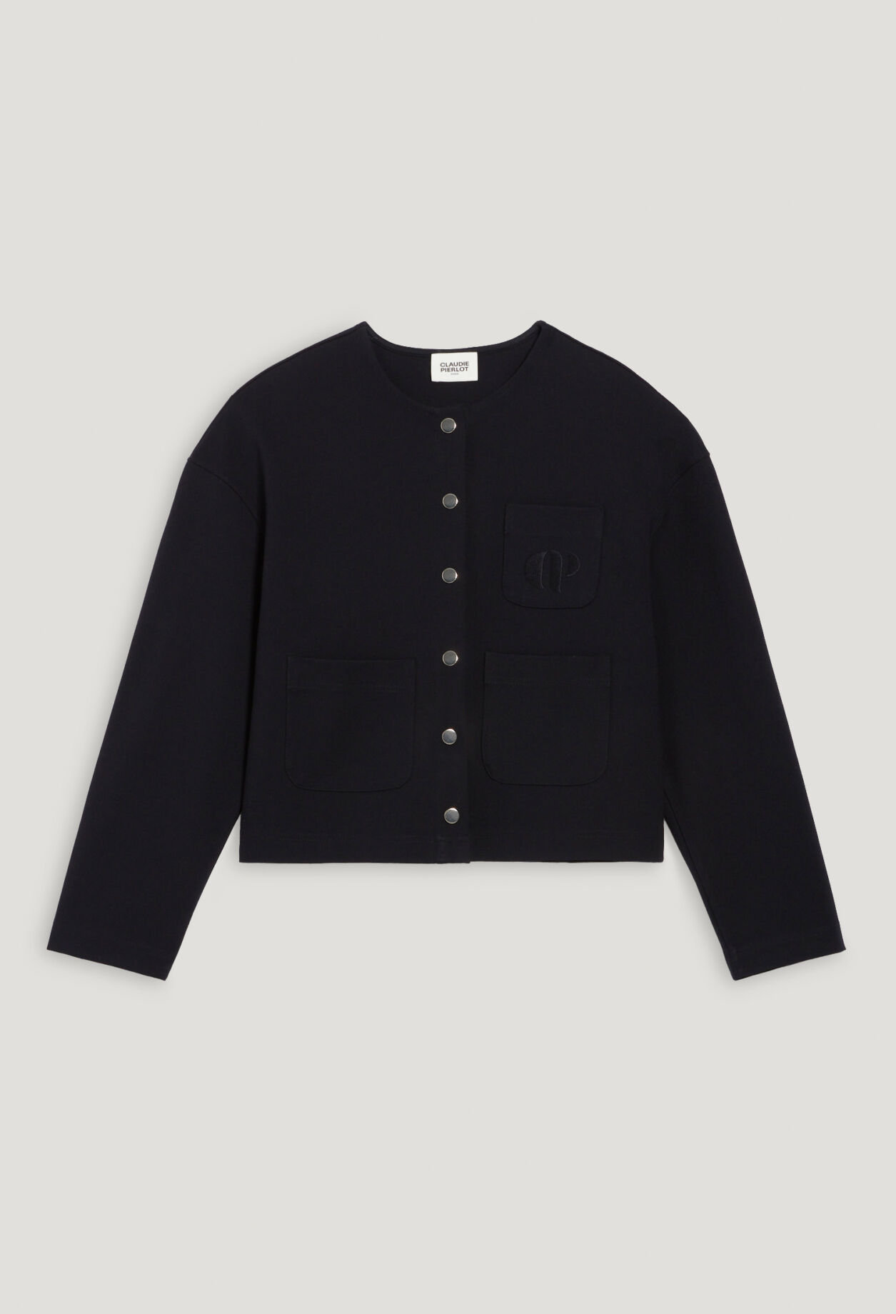 Navy blue cropped cardigan