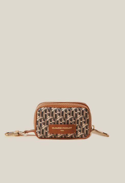 Dog print monogram bag