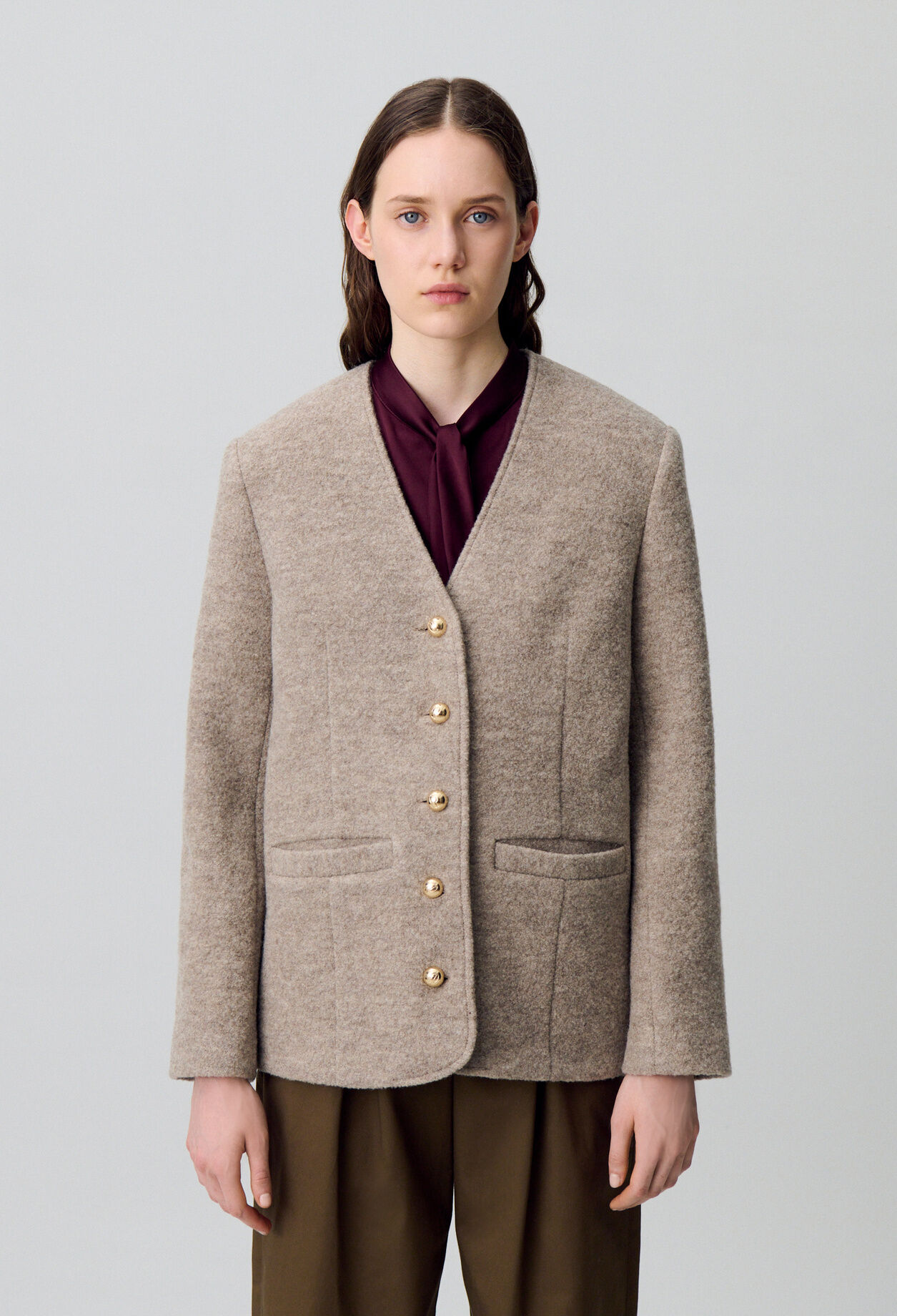 Buttoned Wool Jacket