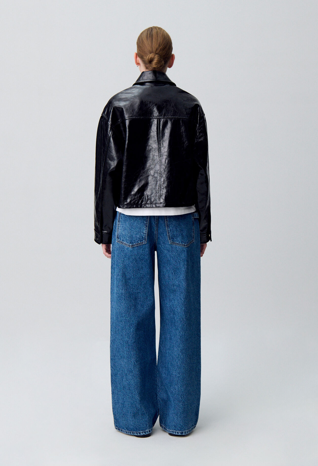 Aged patent leather jacket Aged patent leather jacket