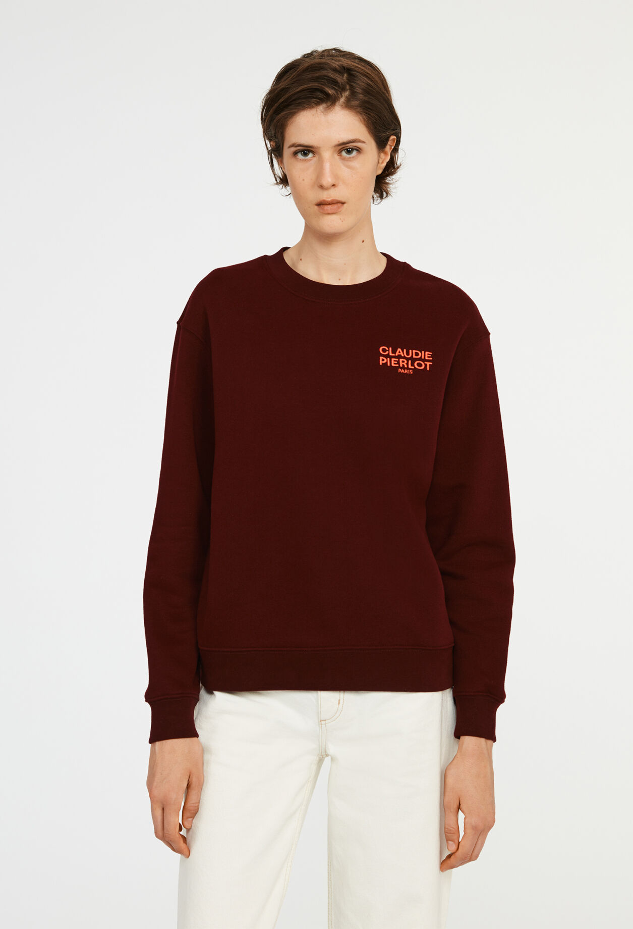 Sweatshirt bordeaux avec logo