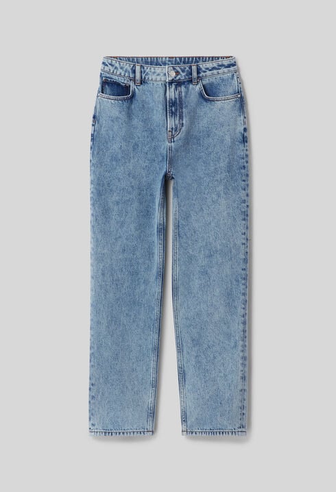 Washed denim jeans