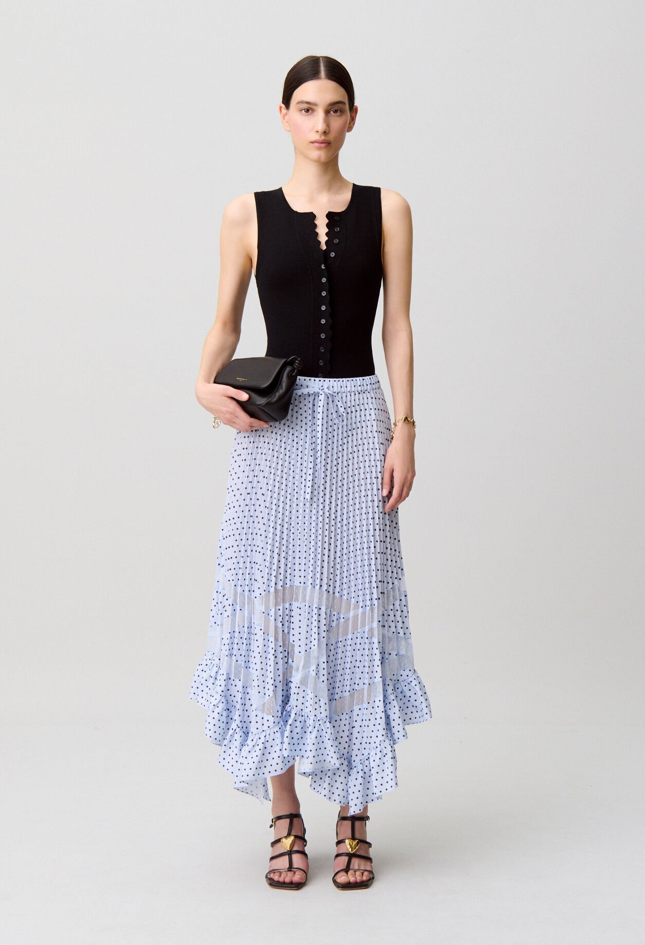 Lace midi skirt