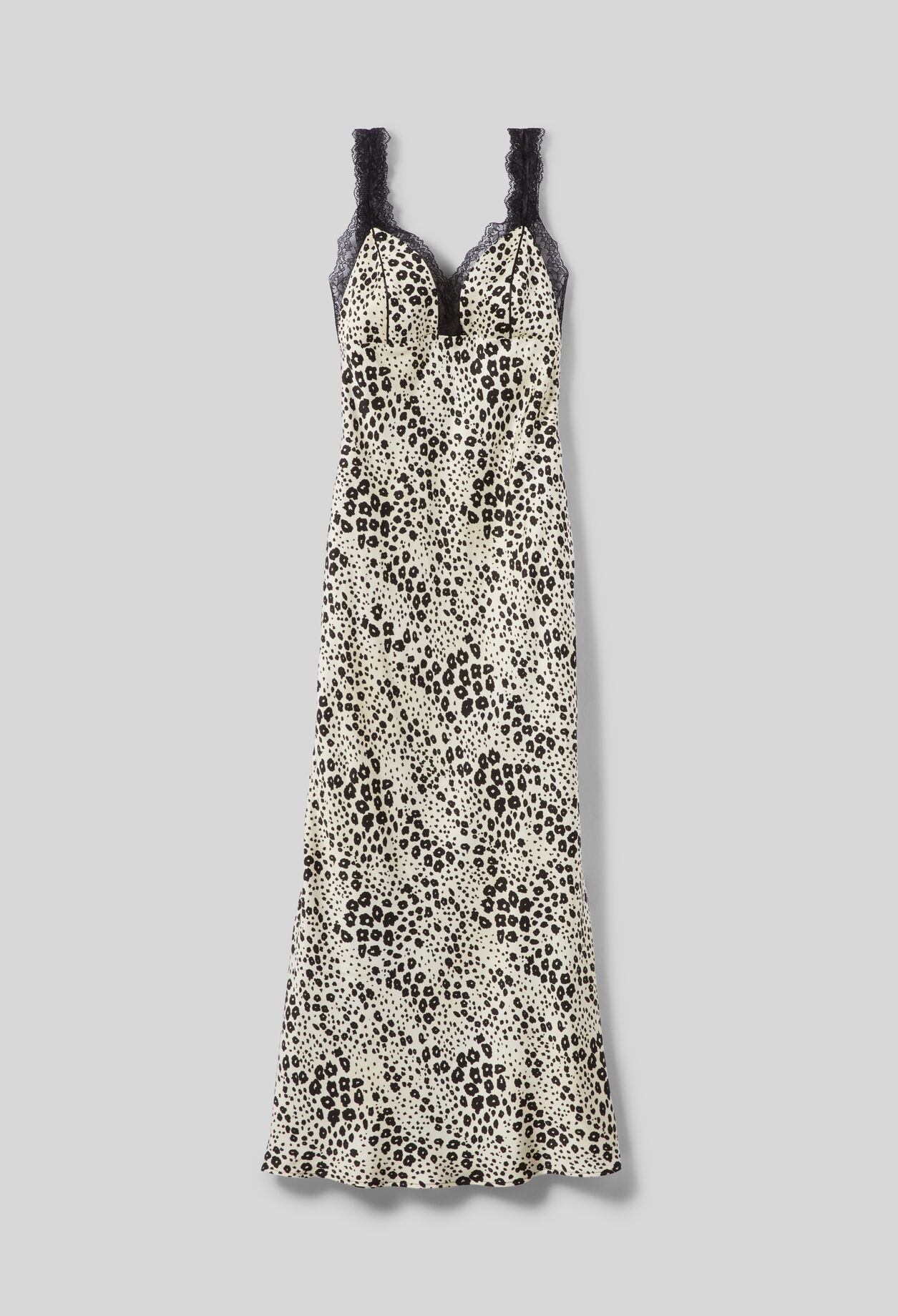 Satin animal print dress