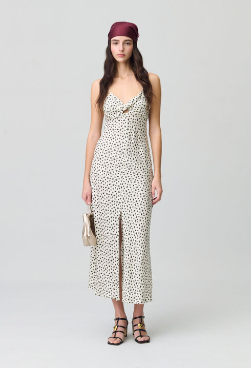 Satin Floral Maxi Dress