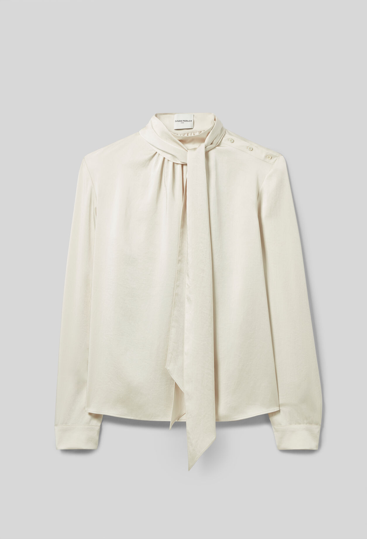 Flowing pussy-bow blouse