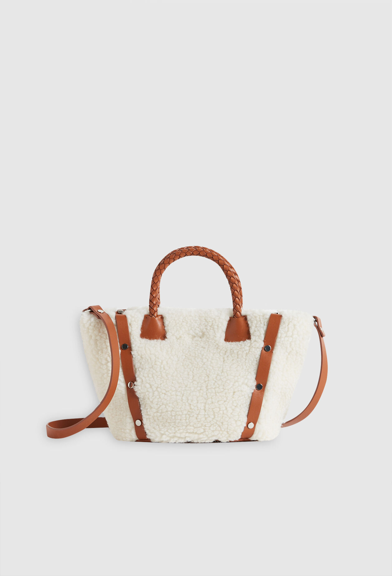 Mini sac cabas Azelie peau lainée Mini sac cabas Azelie peau lainée