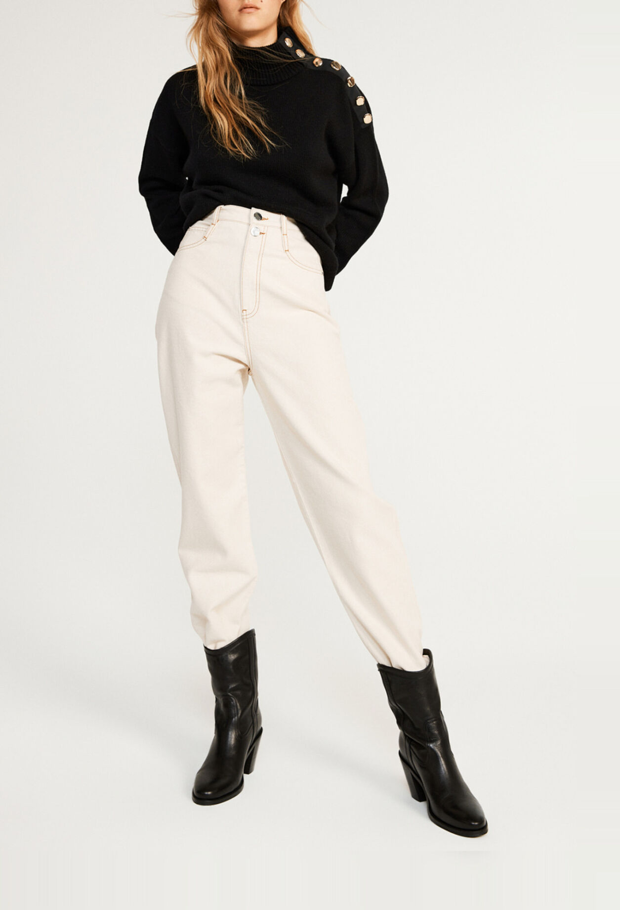 Traceable wool funnel neck pullover Traceable wool funnel neck pullover