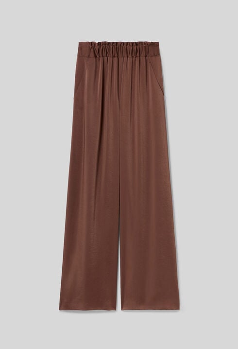 Flowy satin trousers