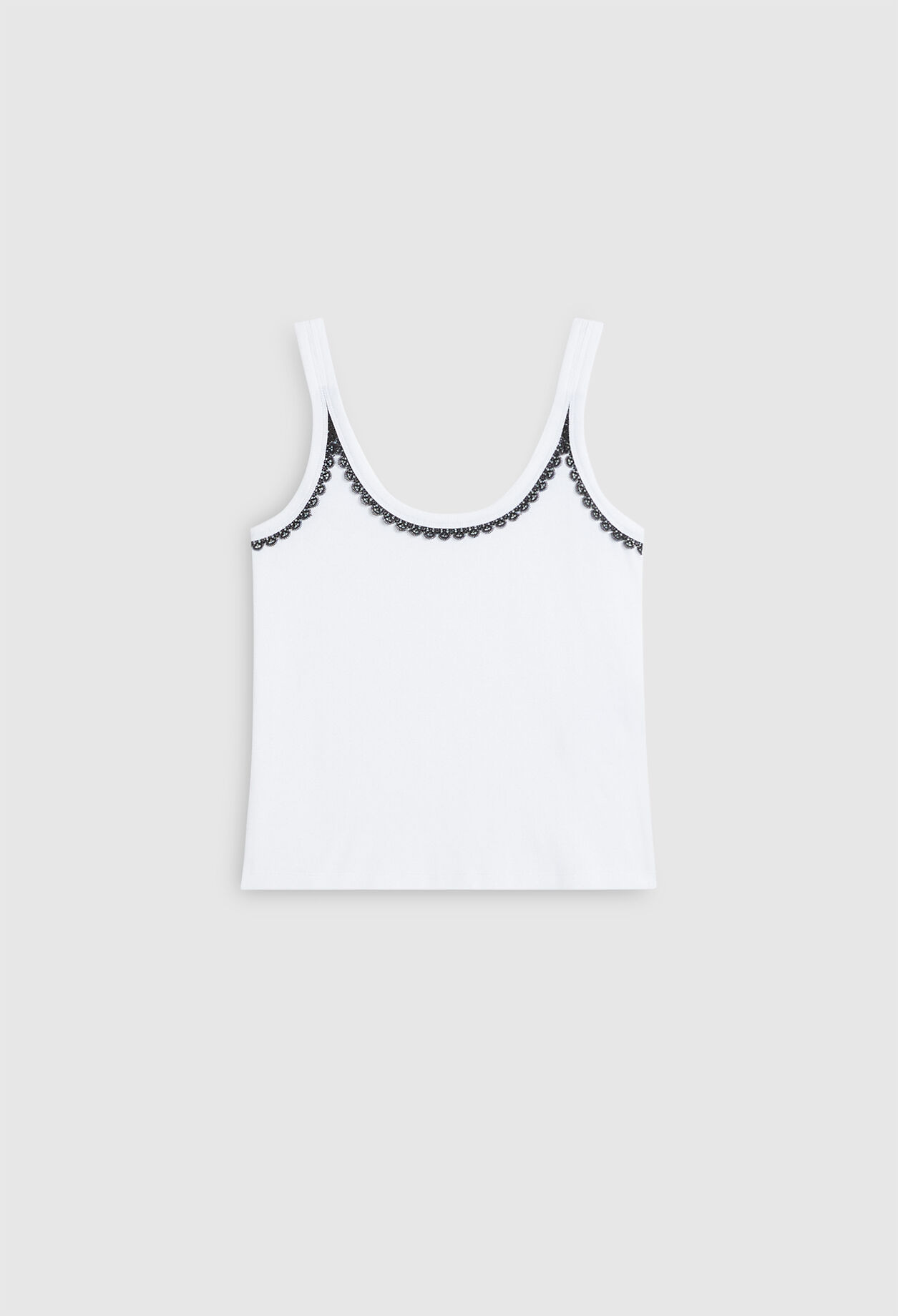 Organic cotton vest with trim