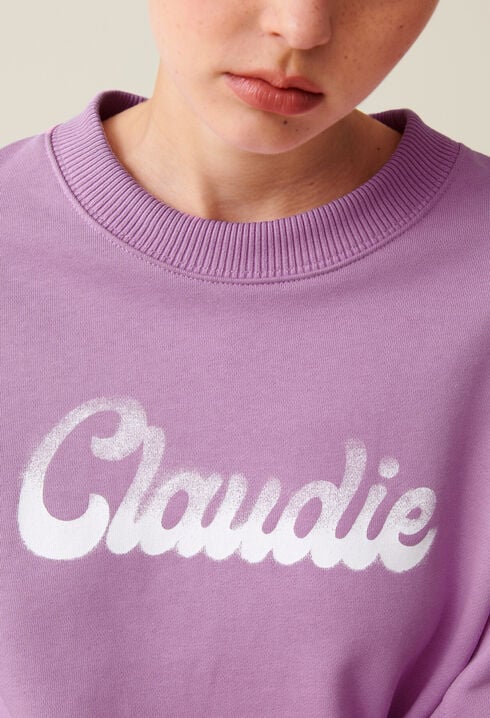 Oversized Claudie Print Sweatshirt