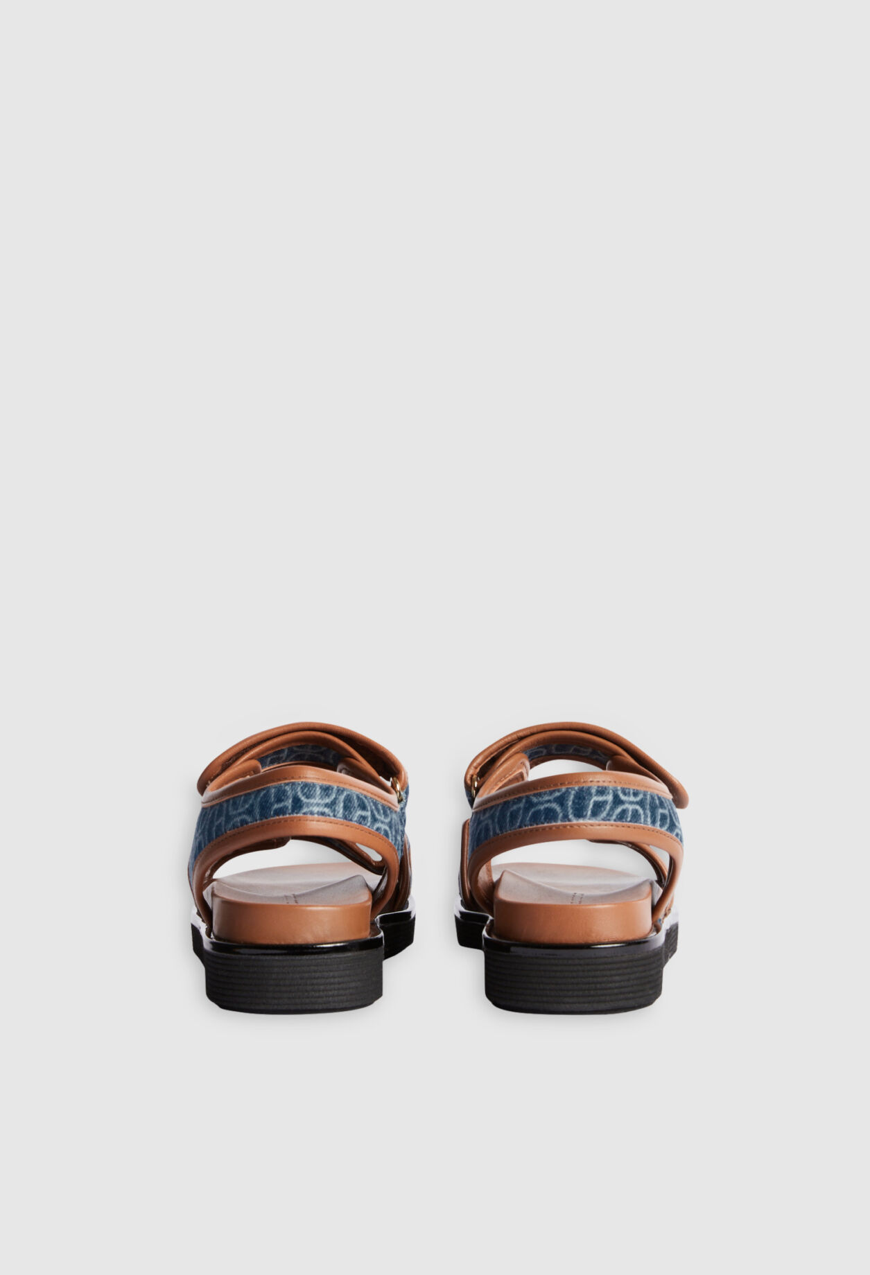 Blue denim CP monogram sandals