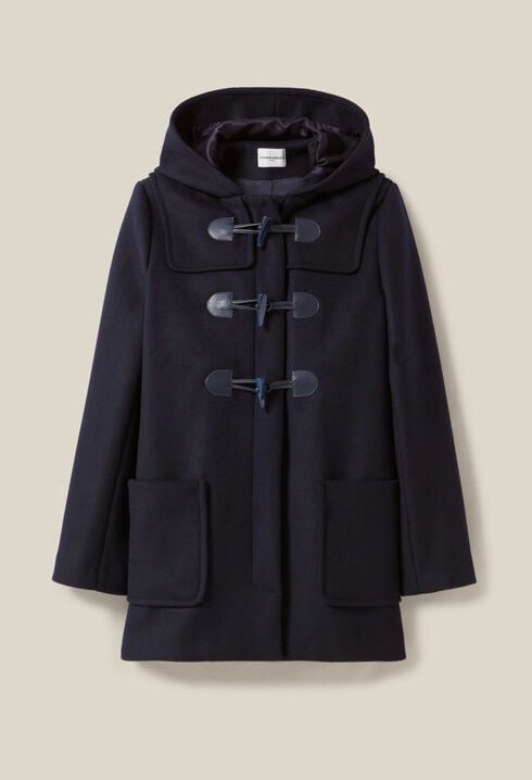 Navy hooded short coat