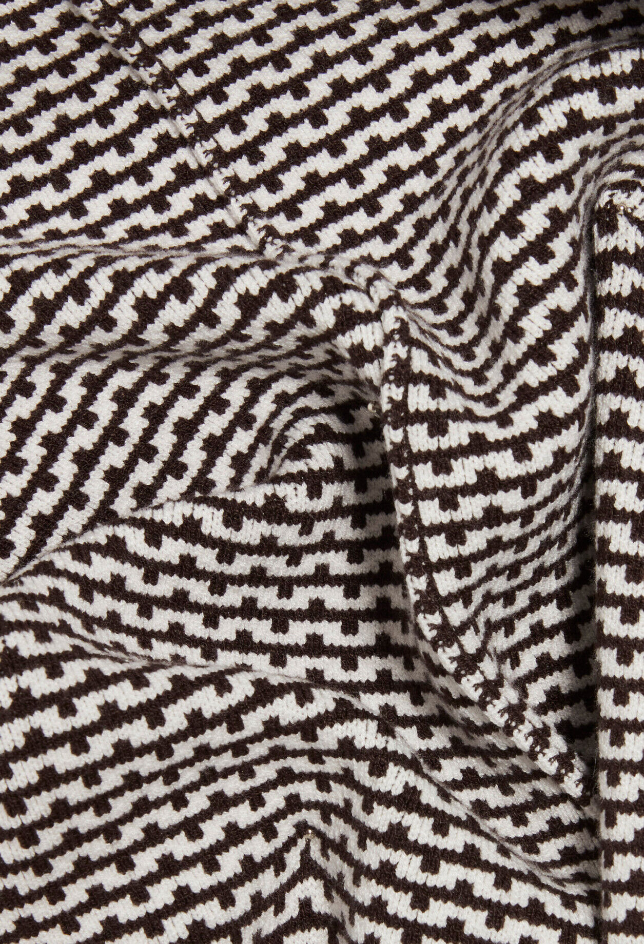 Two-tone jacquard knit trousers