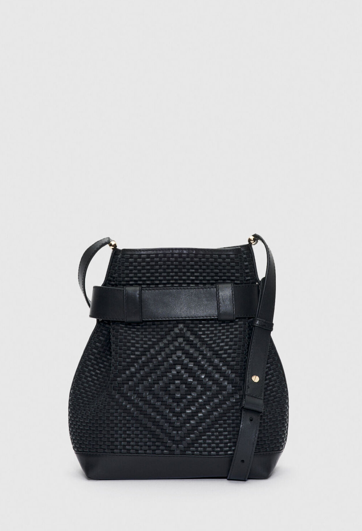 Leather bucket bag