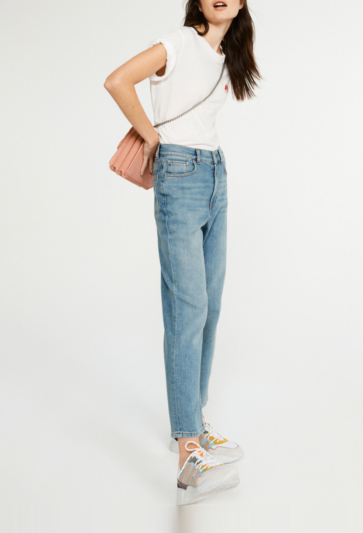 Faded blue jeans made of organic cotton Faded blue jeans made of organic cotton