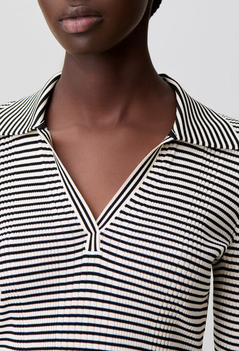 Striped long-sleeved top