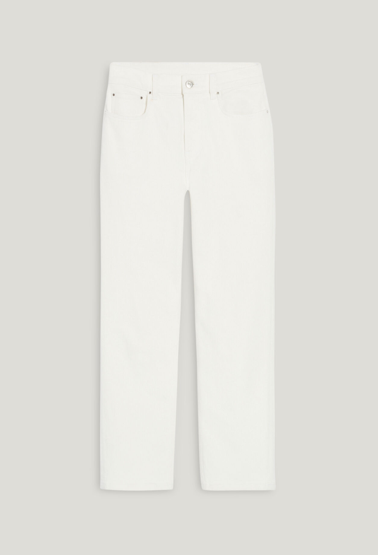 Ecru straight-fit jeans