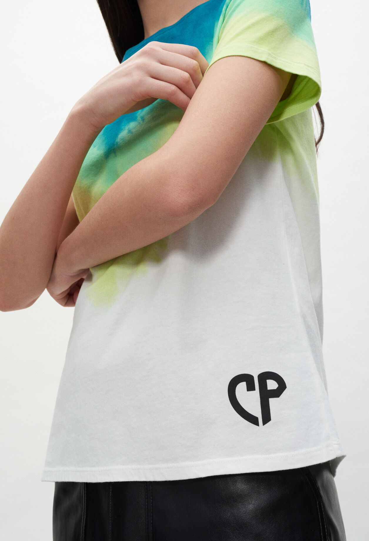 Geometric tie & dye T-shirt