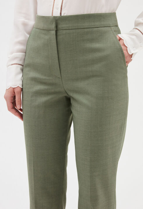 Khaki suit trousers