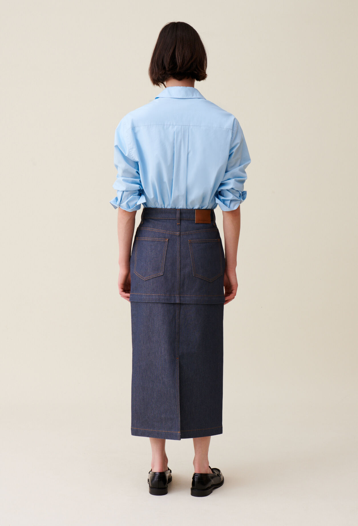 Zip Modular Denim Skirt