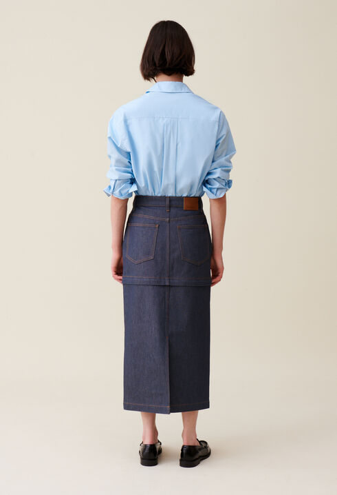 Zip Modular Denim Skirt