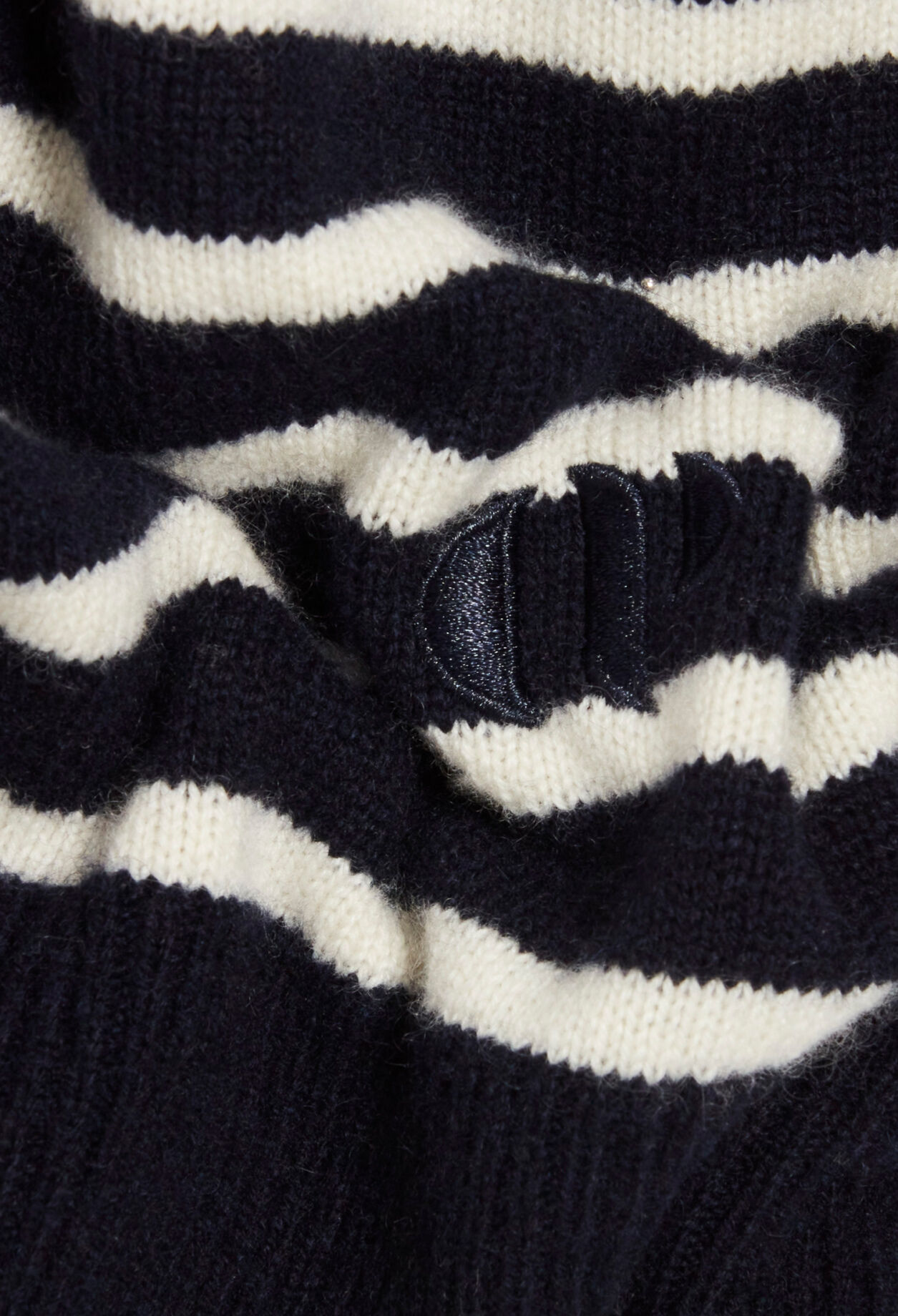 Two-tone stripy cashmere jumper