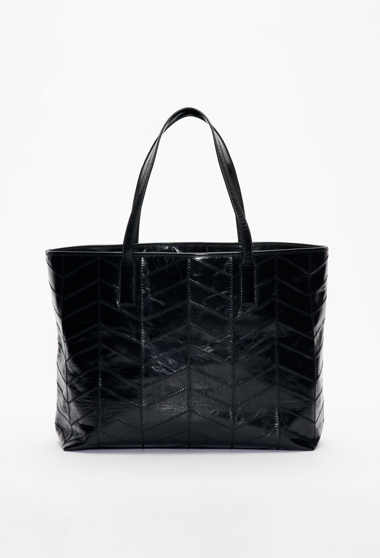 Leather tote bag