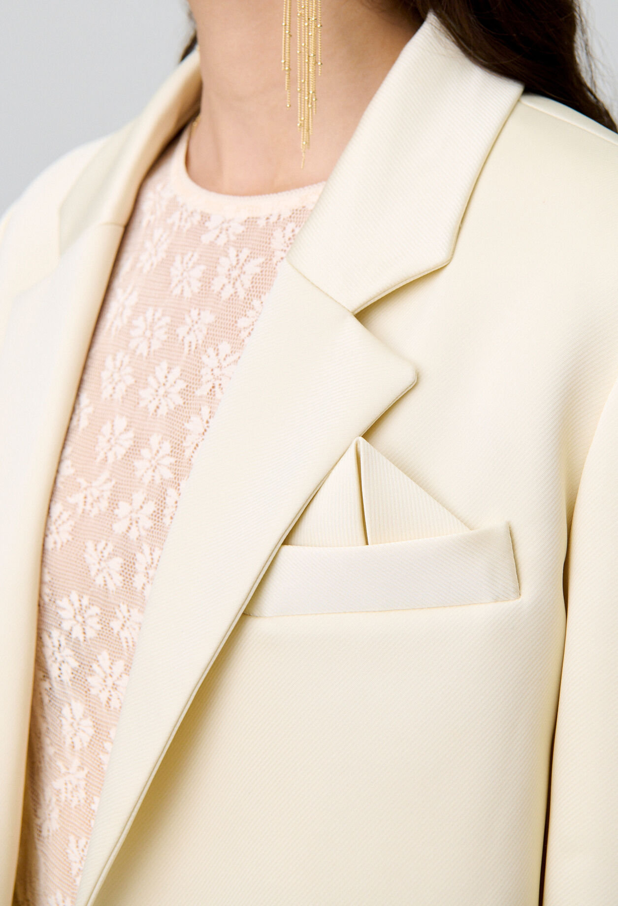 Tailored satin jacket