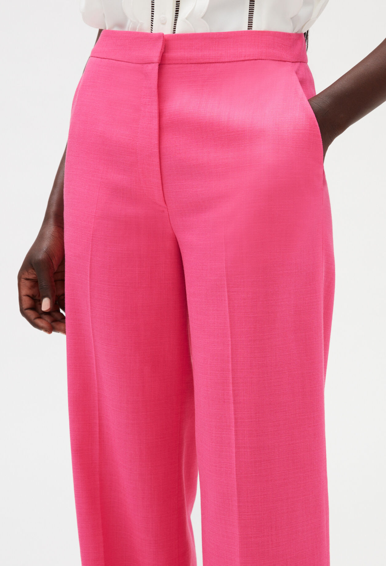 Loose pink trousers