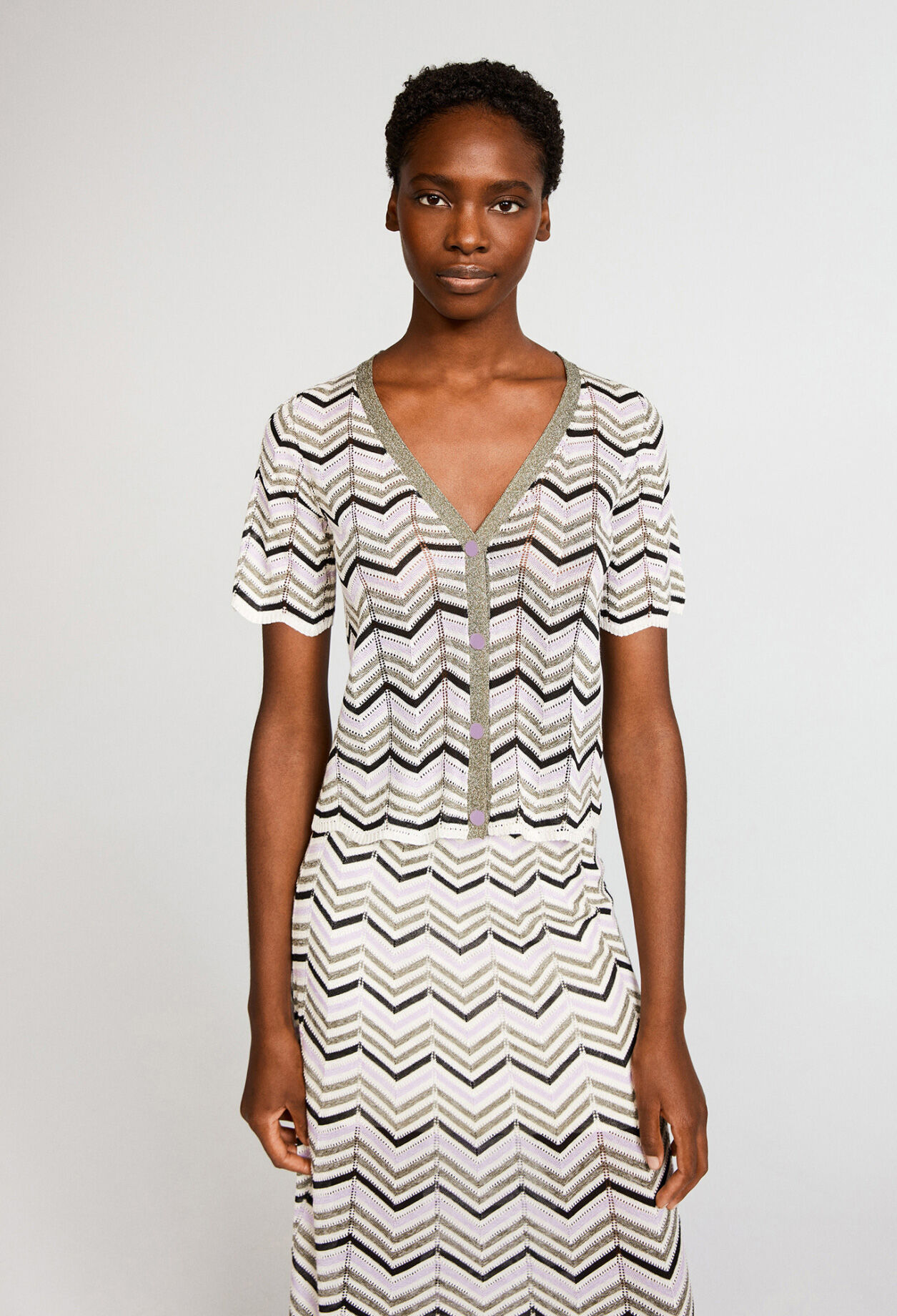 Short sleeve cardigan