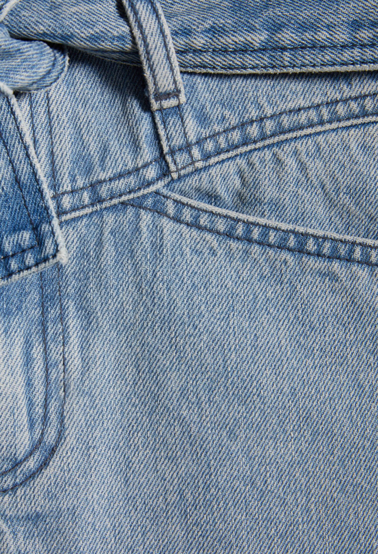 Straight fit organic cotton denim skirt