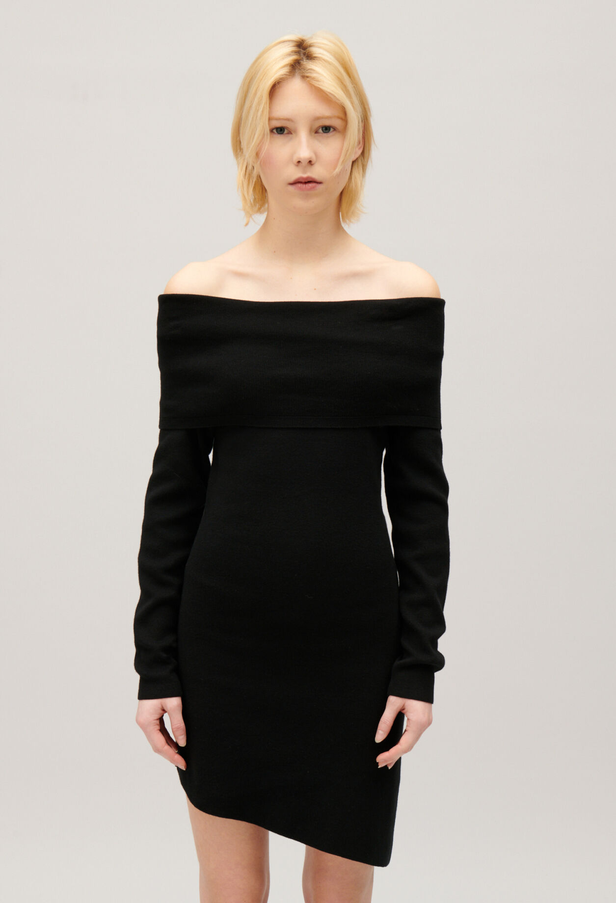 Asymmetric knitted dress