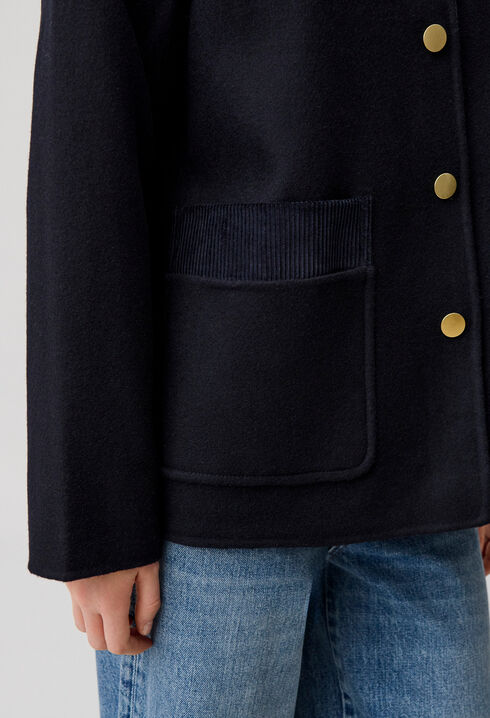 Short Wool Tailored Coat