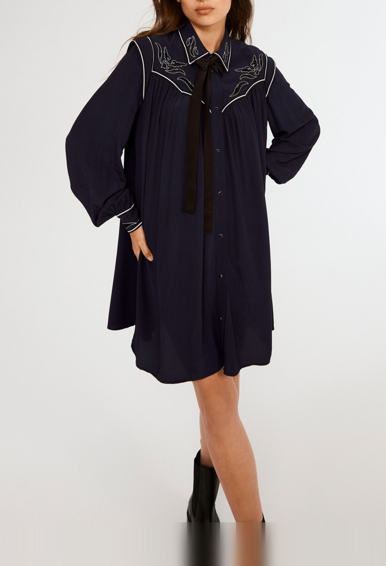 Fringed dress made from