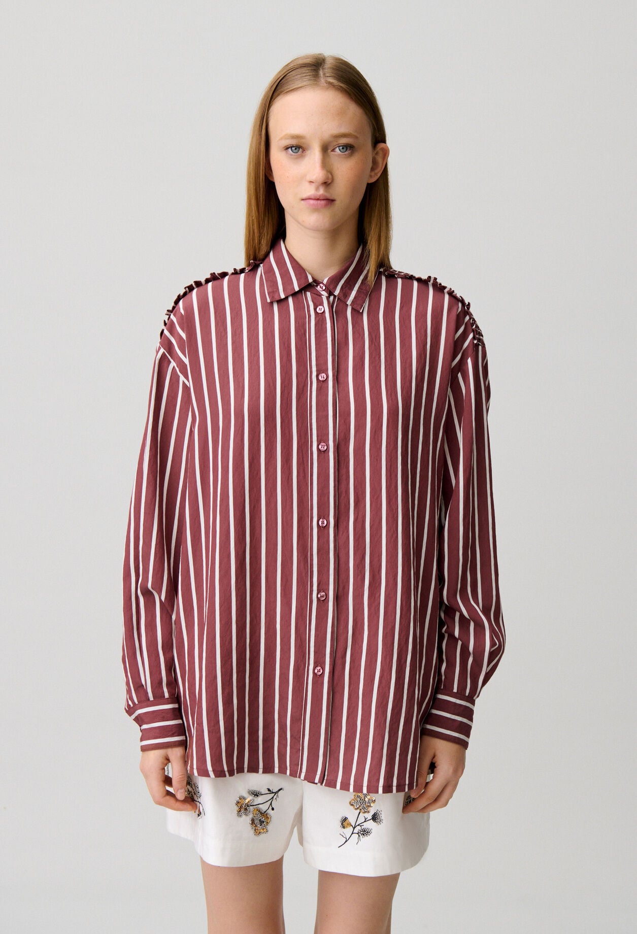 Oversized striped shirt