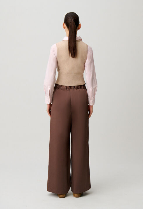 Flowy satin trousers