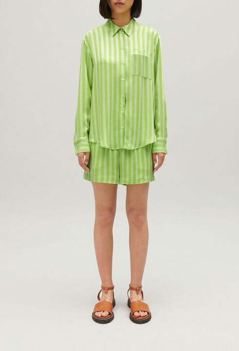 Matcha striped floaty shirt