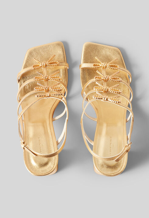 Leather heeled sandals