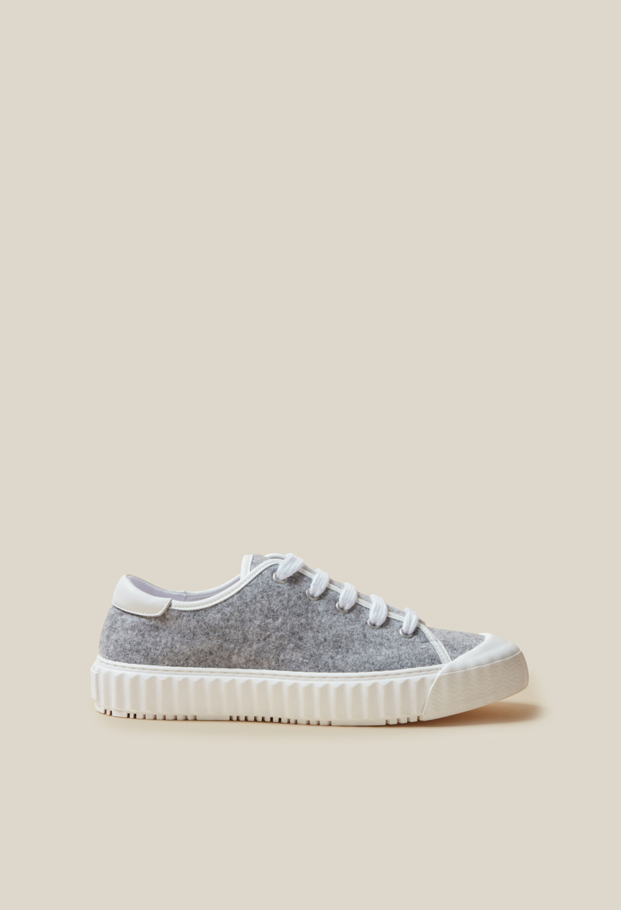 Grey felt trainers