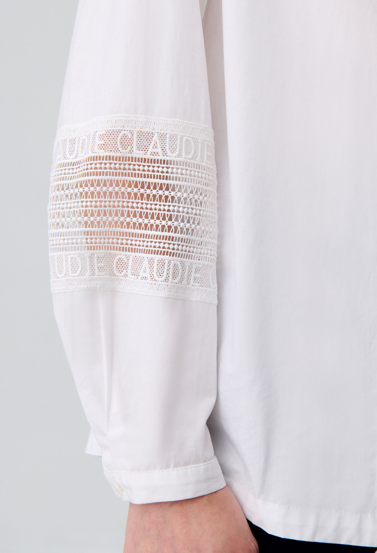 Cotton shirt with frill collar Cotton shirt with frill collar
