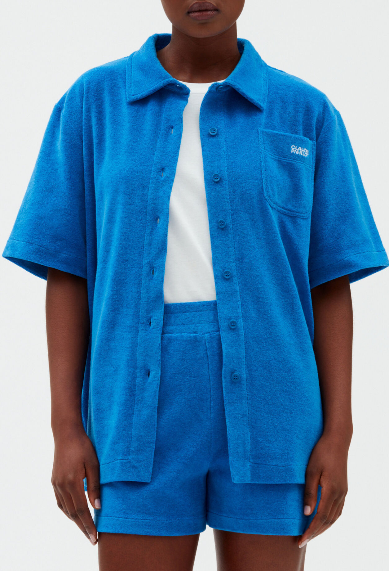 Blue terry shirt