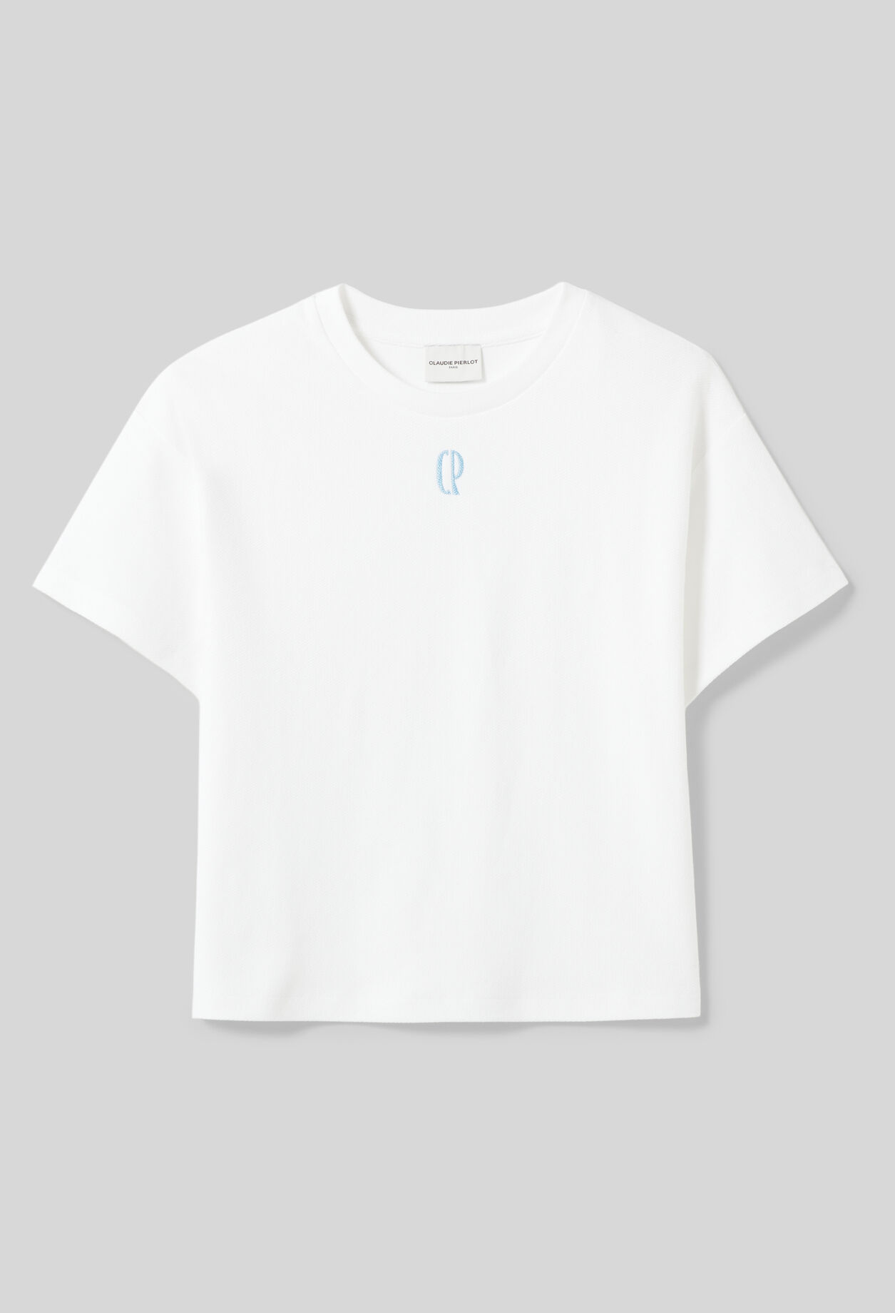 Embroidered cotton T-shirt