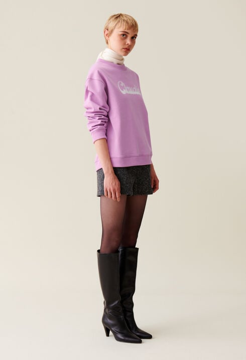 Oversized Claudie Print Sweatshirt