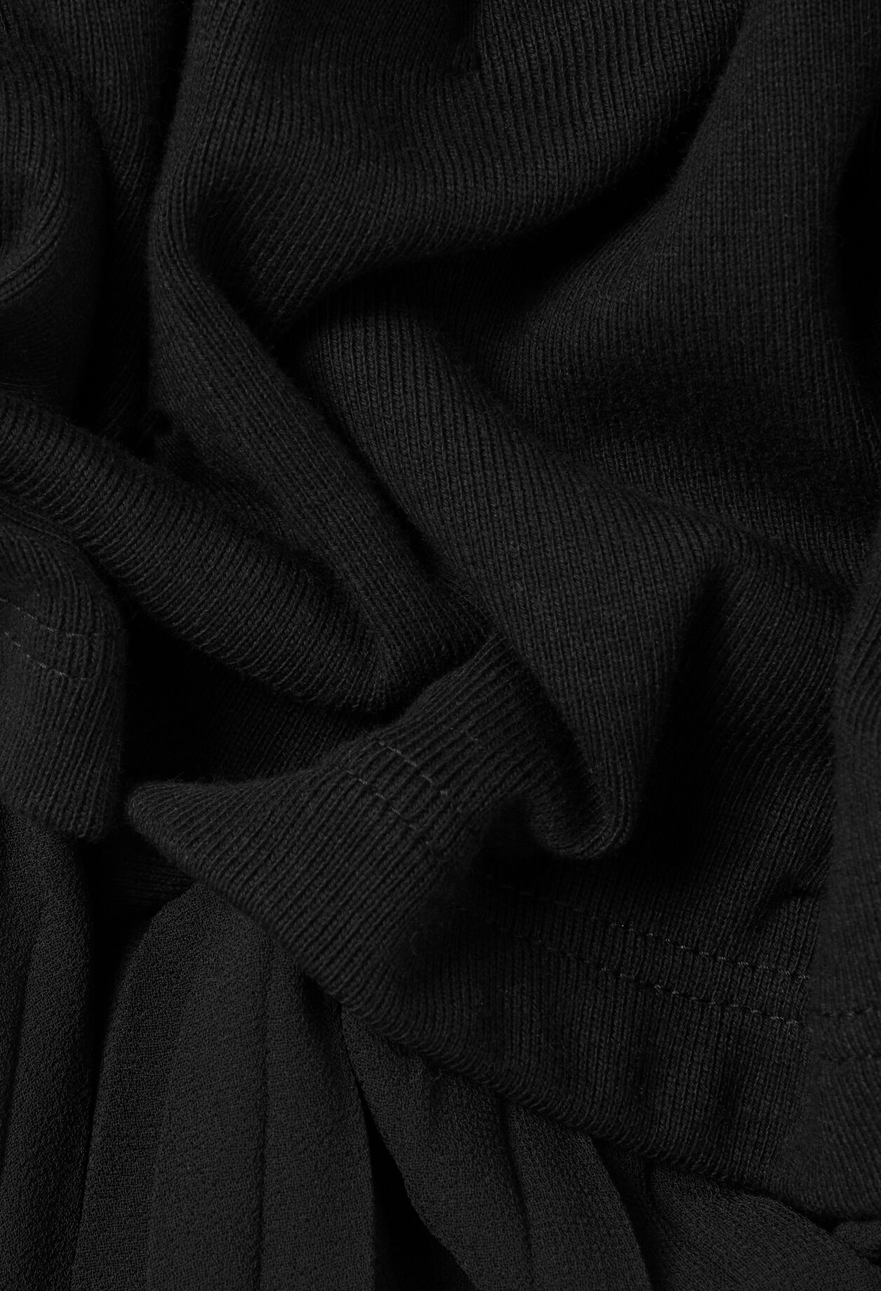 Twist black bi-material midi dress  Twist black bi-material midi dress