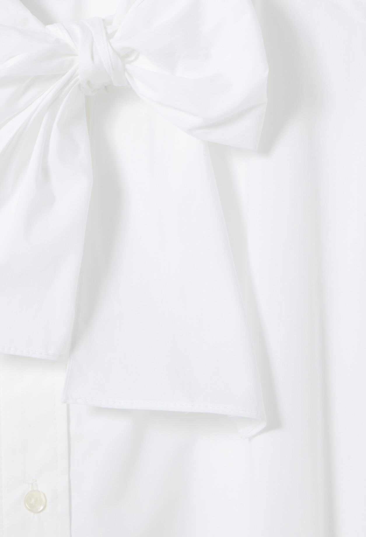 Pussy-bow poplin blouse